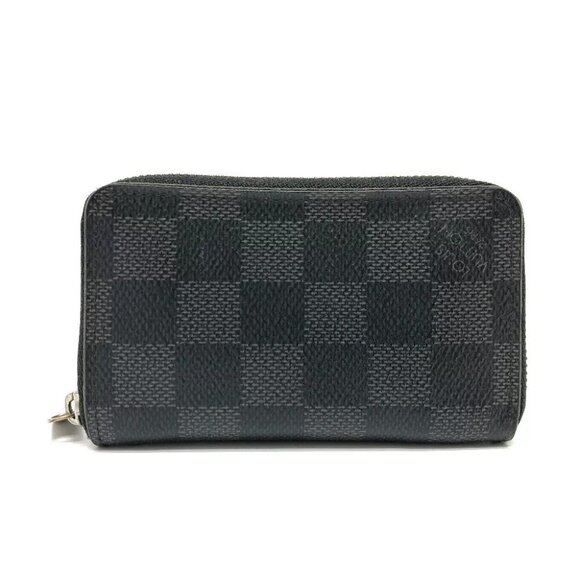 Auth LOUIS VUITTON N63076 Damier Graphite zip-around coin purse coin purse - Picture 12 of 16